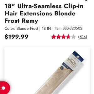 Barely Xtensions Ultra-Seamless Dark Blonde Frost Clip-in Remy Hair Extensions